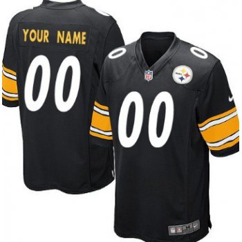 Kids' Nike Pittsburgh Steelers Customized Black Limited Jersey
