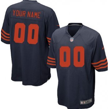 Kids' Nike Chicago Bears Customized Blue With Orange Limited Jersey