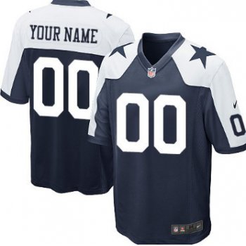 Kids' Nike Dallas Cowboys Customized Blue Thanksgiving Limited Jersey