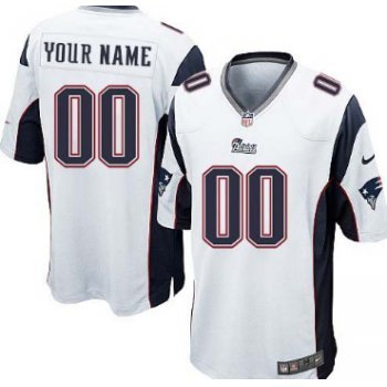 Kids' Nike New England Patriots Customized White Game Jersey