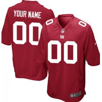 Kids' Nike New York Giants Customized Red Game Jersey