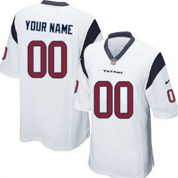 Men's Nike Houston Texans Customized White Game Jersey