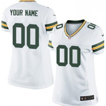 Women's Nike Green Bay Packers Customized White Limited Jersey