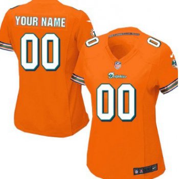Women's Nike Miami Dolphins Customized Orange Limited Jersey
