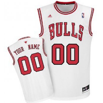 Kids Chicago Bulls Customized White Jersey