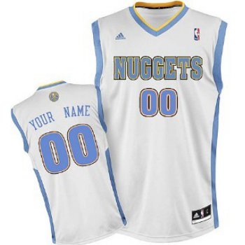 Kids Denver Nuggets Customized White Jersey