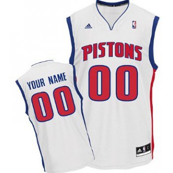 Kids Detroit Pistons Customized White Jersey