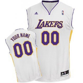 Kids Los Angeles Lakers Customized White Jersey