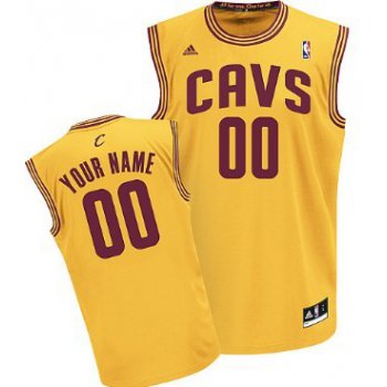 Mens Cleveland Cavaliers Customized Yellow Jersey