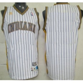 Mens Indiana Pacers Customized White Pinstripe Throwback Jersey