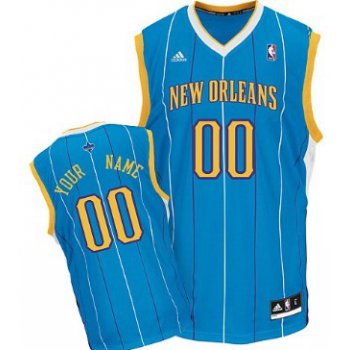 Mens New Orleans Hornets Customized Blue Jersey