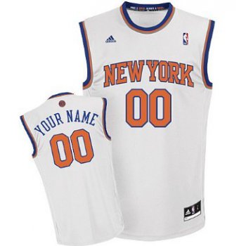 Mens New York Knicks Customized White Jersey