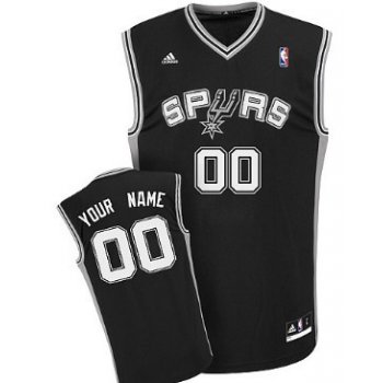 Mens San Antonio Spurs Customized Black Jersey