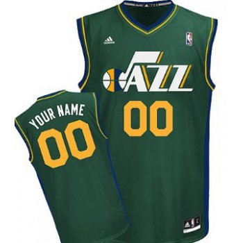 Mens Utah Jazz Customized Green Jersey