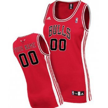 Womens Chicago Bulls Customized Red Jersey