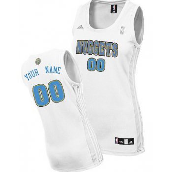 Womens Denver Nuggets Customized White Jersey