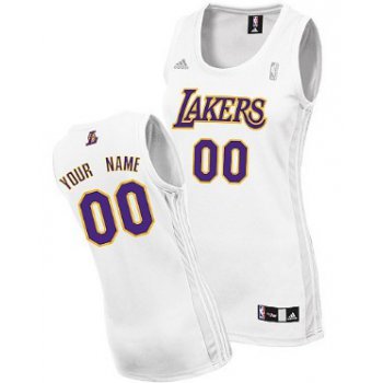 Womens Los Angeles Lakers Customized White Jersey