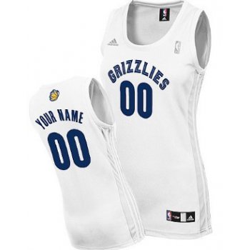 Womens Memphis Grizzlies Customized White Jersey