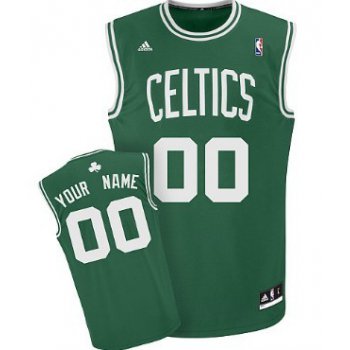 Mens Boston Celtics Customized Green Jersey