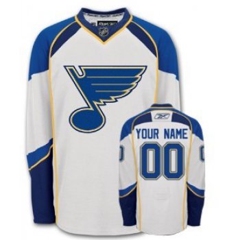 St. Louis Blues Mens Customized White Jersey