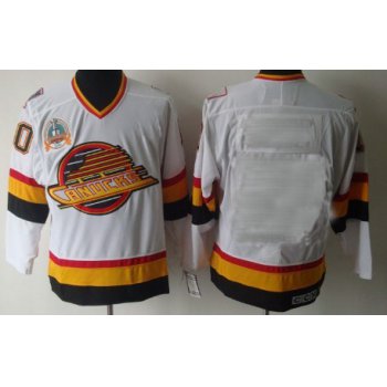 Vancouver Canucks Mens Customized White CCM Jersey