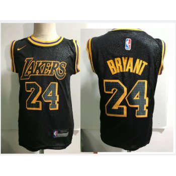 Los Angeles Lakers #24 Kobe Bryant Black Toddlers Jersey