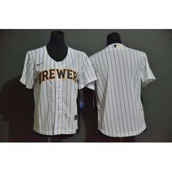 Youth Milwaukee Brewers Blank White Stitched MLB Cool Base Nike Jersey