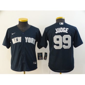 Youth New York Yankees #99 Aaron Judge Navy Blue Stitched MLB Cool Base Nike Jersey