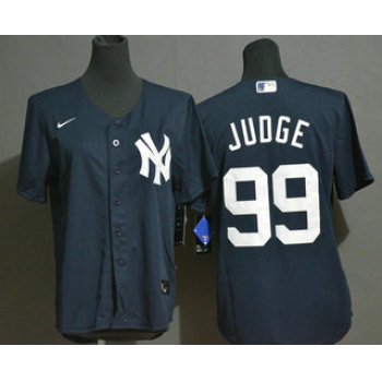 Youth New York Yankees #99 Aaron Judge Navy Blue White Number Stitched MLB Cool Base Nike Jersey