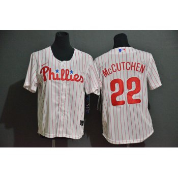 Youth Philadelphia Phillies #17 Andrew McCutchen White Stitched MLB Cool Base Nike Jersey