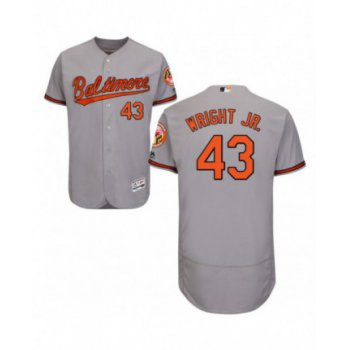Youth Baltimore Orioles #43 Mike Wright Jr. Authentic Gray Road Flex Base Jersey