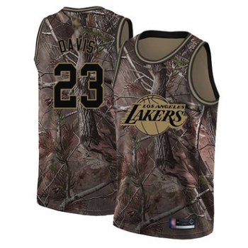 Youth Lakers #23 Anthony Davis Camo Basketball Swingman Realtree Collection Jersey