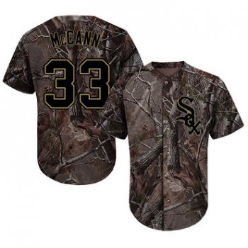 Youth White Sox #33 James McCann Camo Realtree Collection Cool Base Stitched Baseball Jersey