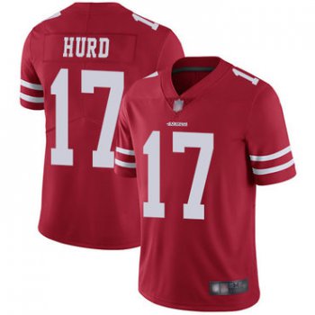 49ers #17 Jalen Hurd Red Team Color Youth Stitched Football Vapor Untouchable Limited Jersey