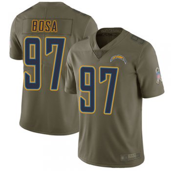 Chargers #97 Joey Bosa Olive Youth Stitched Football Limited 2017 Salute to Service Jersey