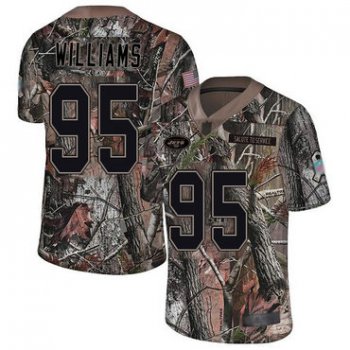Jets #95 Quinnen Williams Camo Youth Stitched Football Limited Rush Realtree Jersey