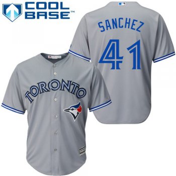 Blue Jays #41 Aaron Sanchez Grey Cool Base Stitched Youth Baseball Jersey