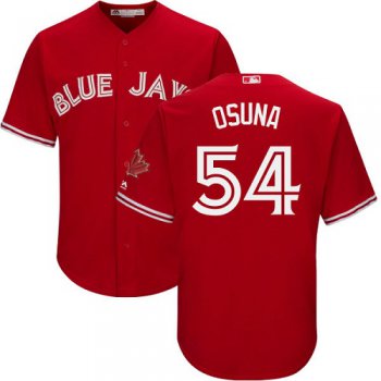 Blue Jays #54 Roberto Osuna Red Cool Base Canada Day Stitched Youth Baseball Jersey