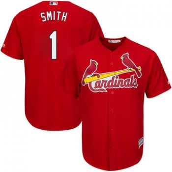 Cardinals #1 Ozzie Smith Red Cool Base Stitched Youth Baseball Jersey