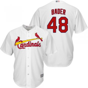 Cardinals #48 Harrison Bader White Cool Base Stitched Youth Baseball Jersey
