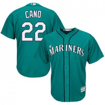 Mariners #22 Robinson Cano Green Cool Base Stitched Youth Baseball Jersey