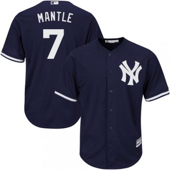 Yankees #7 Mickey Mantle Navy blue Cool Base Stitched Youth Baseball Jersey