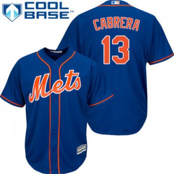 Mets #13 Asdrubal Cabrera Blue Cool Base Stitched Youth Baseball Jersey