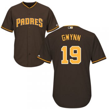 Padres #19 Tony Gwynn Brown Cool Base Stitched Youth Baseball Jersey