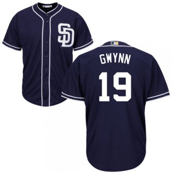 Padres #19 Tony Gwynn Navy blue Cool Base Stitched Youth Baseball Jersey