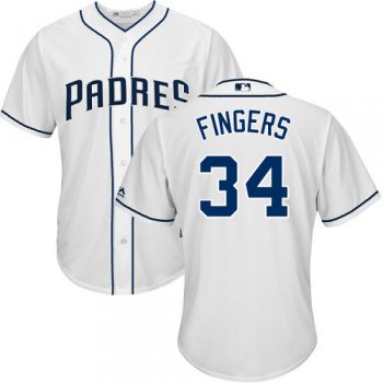 Padres #34 Rollie Fingers White Cool Base Stitched Youth Baseball Jersey