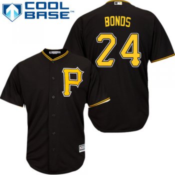 Pirates #24 Barry Bonds Black Cool Base Stitched Youth Baseball Jersey