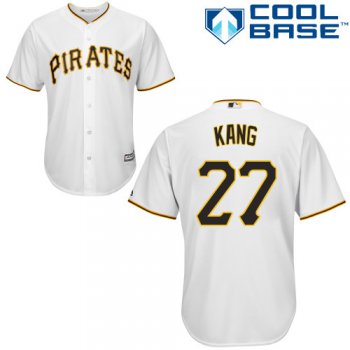 Pirates #27 Jung-ho Kang White Cool Base Stitched Youth Baseball Jersey