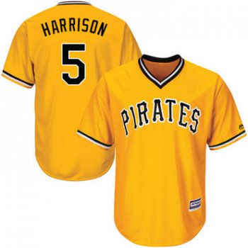Pirates #5 Josh Harrison Gold Cool Base Stitched Youth Baseball Jersey