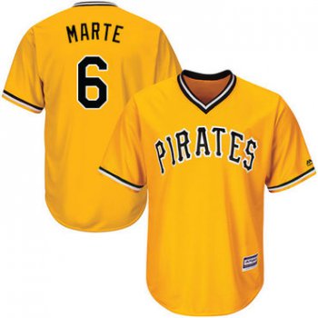 Pirates #6 Starling Marte Gold Cool Base Stitched Youth Baseball Jersey